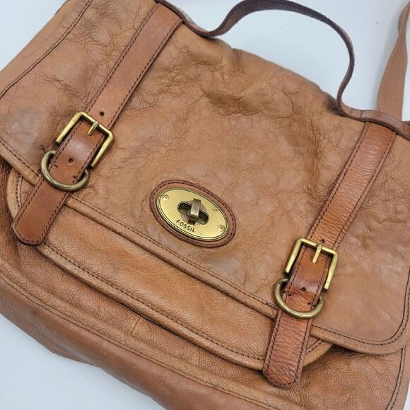 Fossil Beautiful Leather Vintage Reissue Messenger Crossbody Satchel Bag ZB4617 - Picture 2 of 12